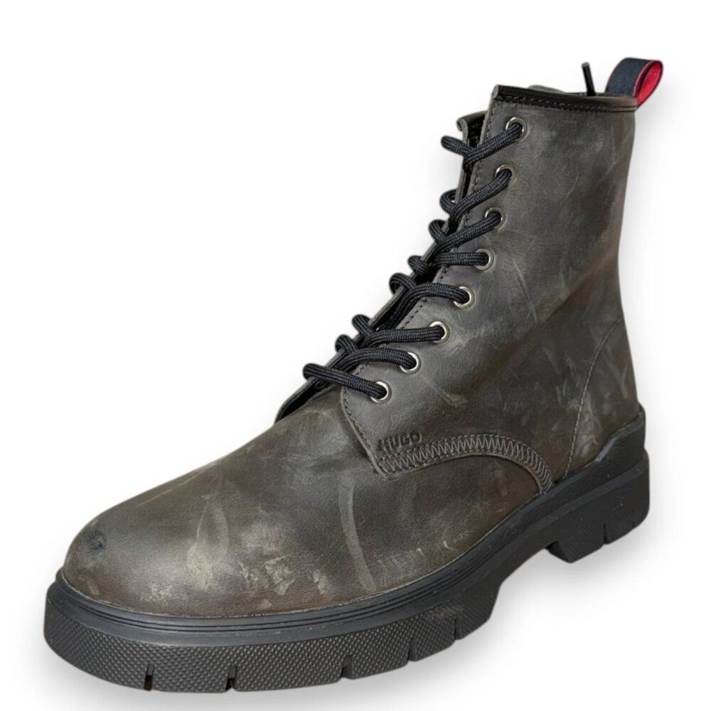 HUGO Ryan Men's Gray Leather Hiking Boots US 9 (EU 42) MSRP $230